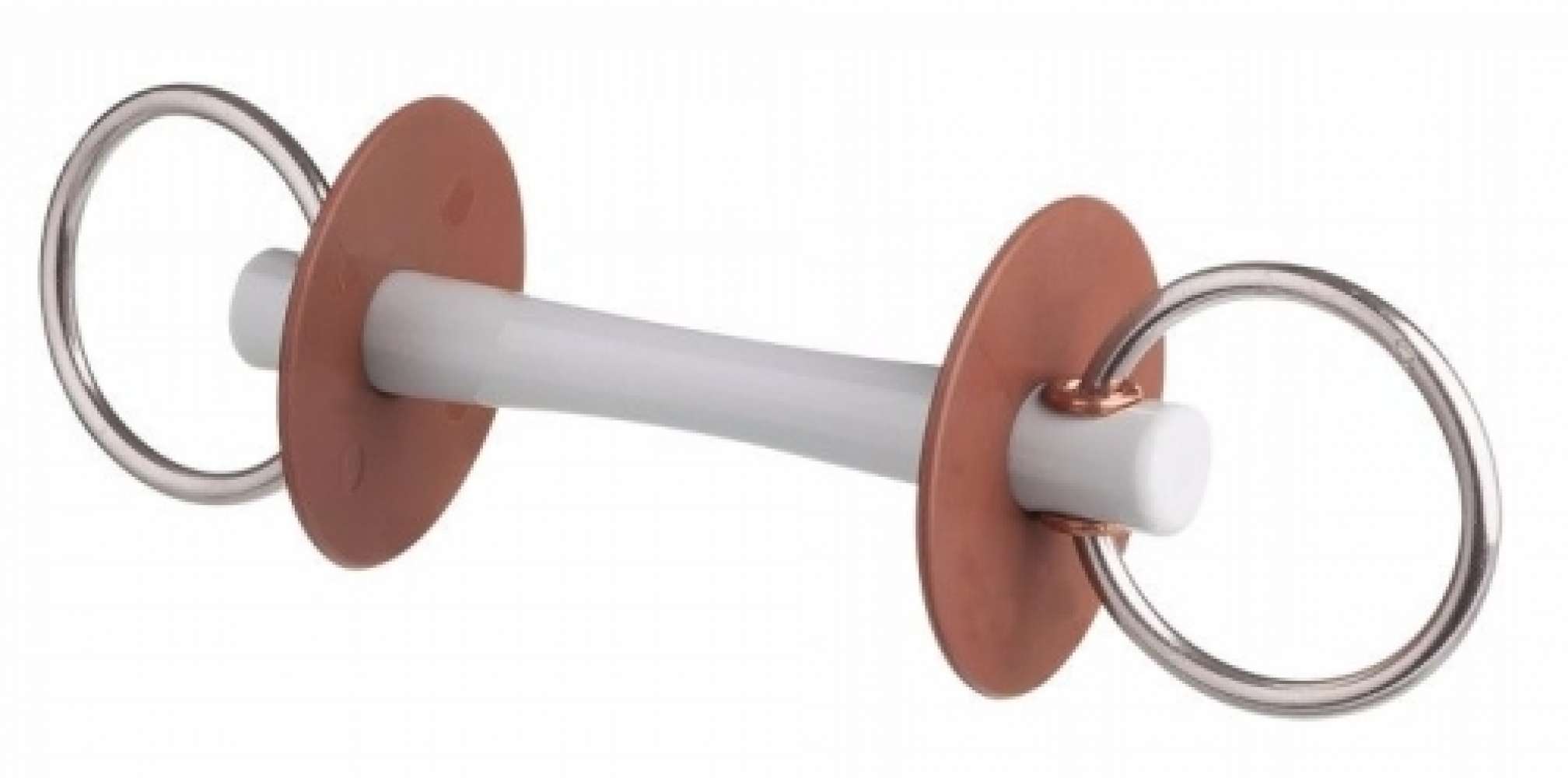 HORZE Rubber Mullen Mouth Loose Ring Snaffle Bit - Mild Training Bit For Horses
