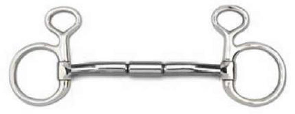 Myler 3-Ring Combination Bit - 6″ Shank with Sweet Iron Mullen Triple Barrel - A Better Bit